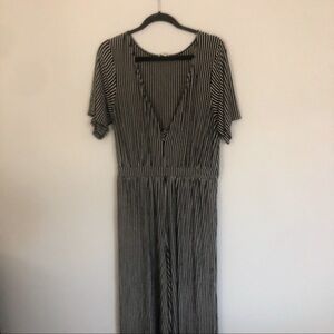 Striped Black and White Jumpsuit